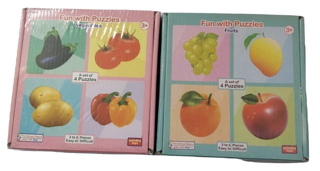 Fun With Puzzles fruits and Vegetables (multi)