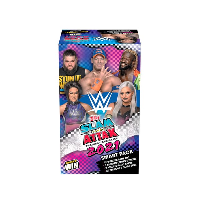 Topps WWE Slam Attax 2021 Edition (Smart Pack) I WWE Cards | WWE Slam Cards | Slam Attax | Slam Attax Cards | Includes Game mat, Multicolor