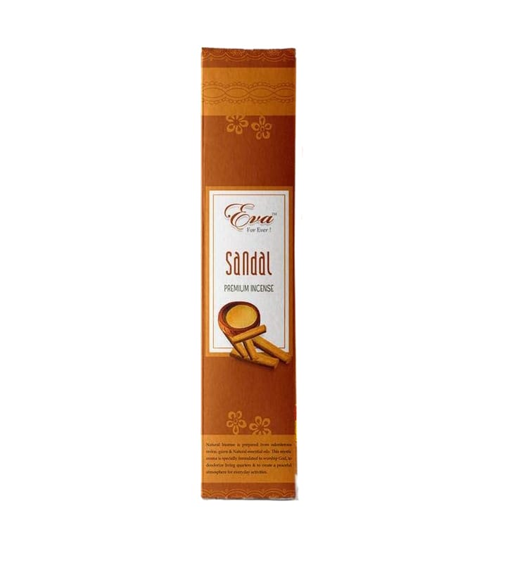 Koya's Eva Sandal Premium Incense Sticks, Perfume Soaked, 100 gms, 3.5 Oz, 70 sticks
