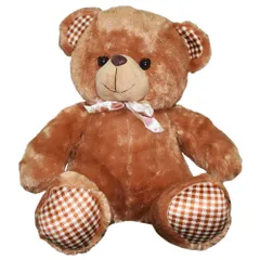 Dimpy Stuff Bear with Flower Paws Stuff Toy Brown Color