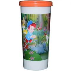 Myesha Home Plastic Tumbler Glass with Cap Multi Color