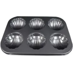 Myesha Home 6 Pcs Non Stick Muffin Cup Cake Tray Design 2