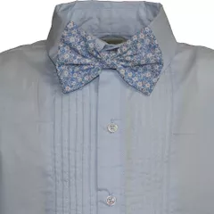 Pintuck Shirt With Twin Bows