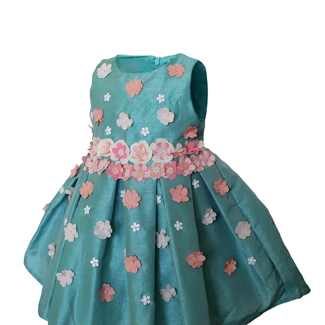 Blue 3D Flower Dress