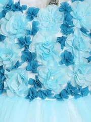 Blue Pearl Blossom Dress