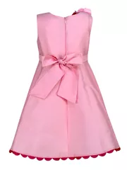 Pink Scallop Hem Dress