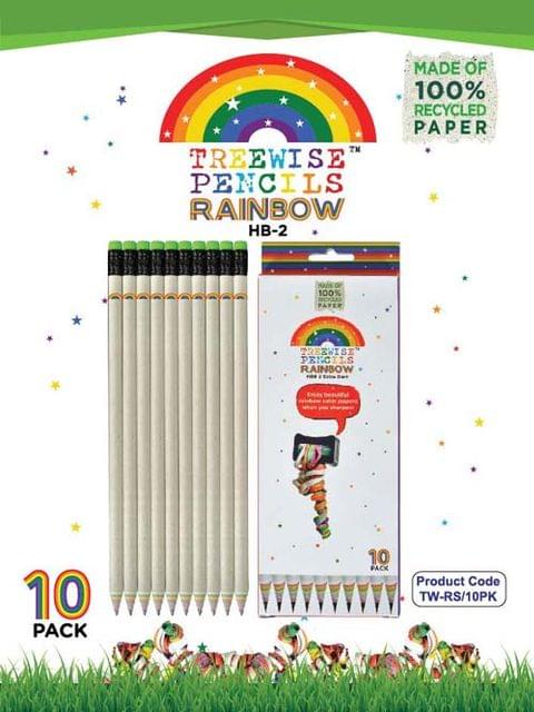 Woodfree Rainbow Pencils HB2 with Eraser Tip