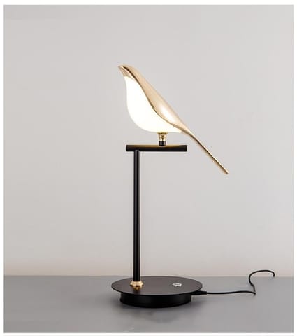 Swanart Gold Metal Chirpy Table Lamps for Bedside, Desk, Living Room, Bedroom, Home Decoration, Hotel
