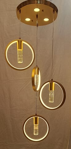 Swanart Radiant Charm: Crystal Gel Golden Pendant Light