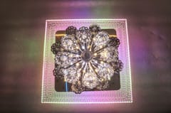 Swanart Decorative Crystal Flower LED Light - Multicolor Rotation, Beautiful Lighting Accent for Home and Events