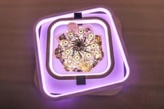 Swanart Rotating Crystal Flower Lamp with Colorful LED Lights - Ideal for Ambiance Lighting and Home Decor