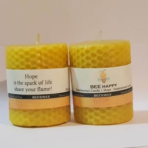 HOPE Inspirational Series Pure Beeswax Candle (Pack of 2), 200 gms