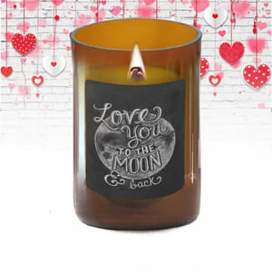 LOVE YOU TO THE MOON Pure Soy wax Wood Wick Candle - 310 gms