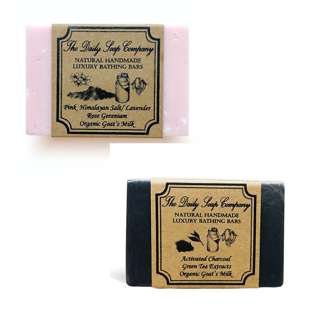 Deep Pore Cleansing Soap Combo - Himalayan Pink Salt 100 gms & Activated Charcoal Soap 100 gms