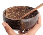 Coconut Bowl /Shell + Spoon, Eco Friendly & Toxin Free (600 ML)