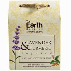 Lavender & Turmeric Infused  Natural Glycerin Soap - 100 gms
