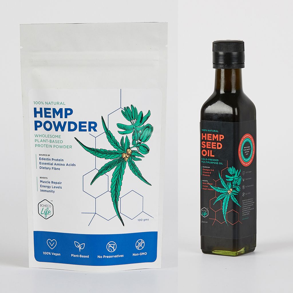 Hemp Seed Powder with Seed Oil 250 ml