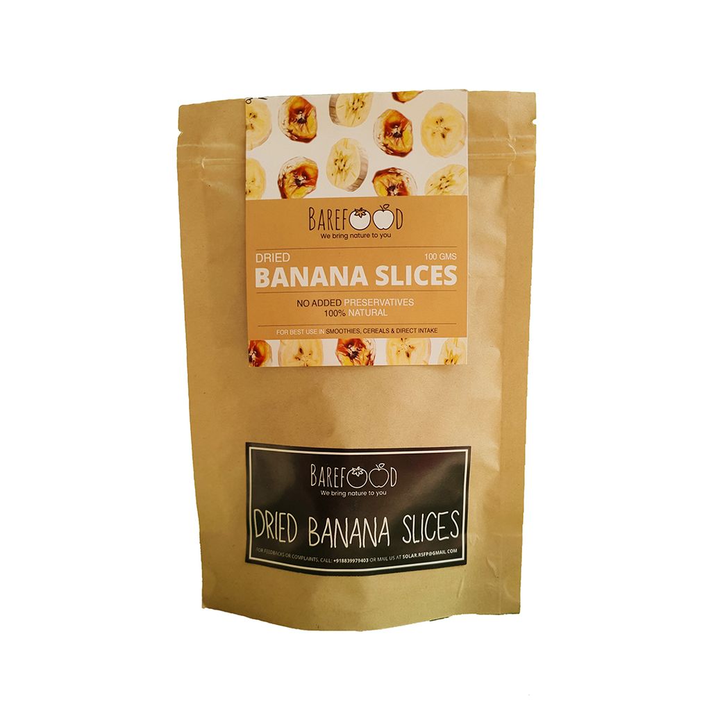 Dried Banana Slices - 100 gms (Pack of 3)