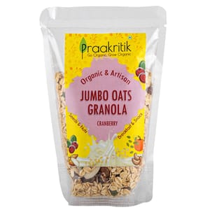 Organic Jumbo Oats Granola Cranberry 300 gms