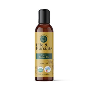 Cold-Pressed Organic Castor Oil For Hair, Skin, Eyebrows & Eyelashes 200 ml