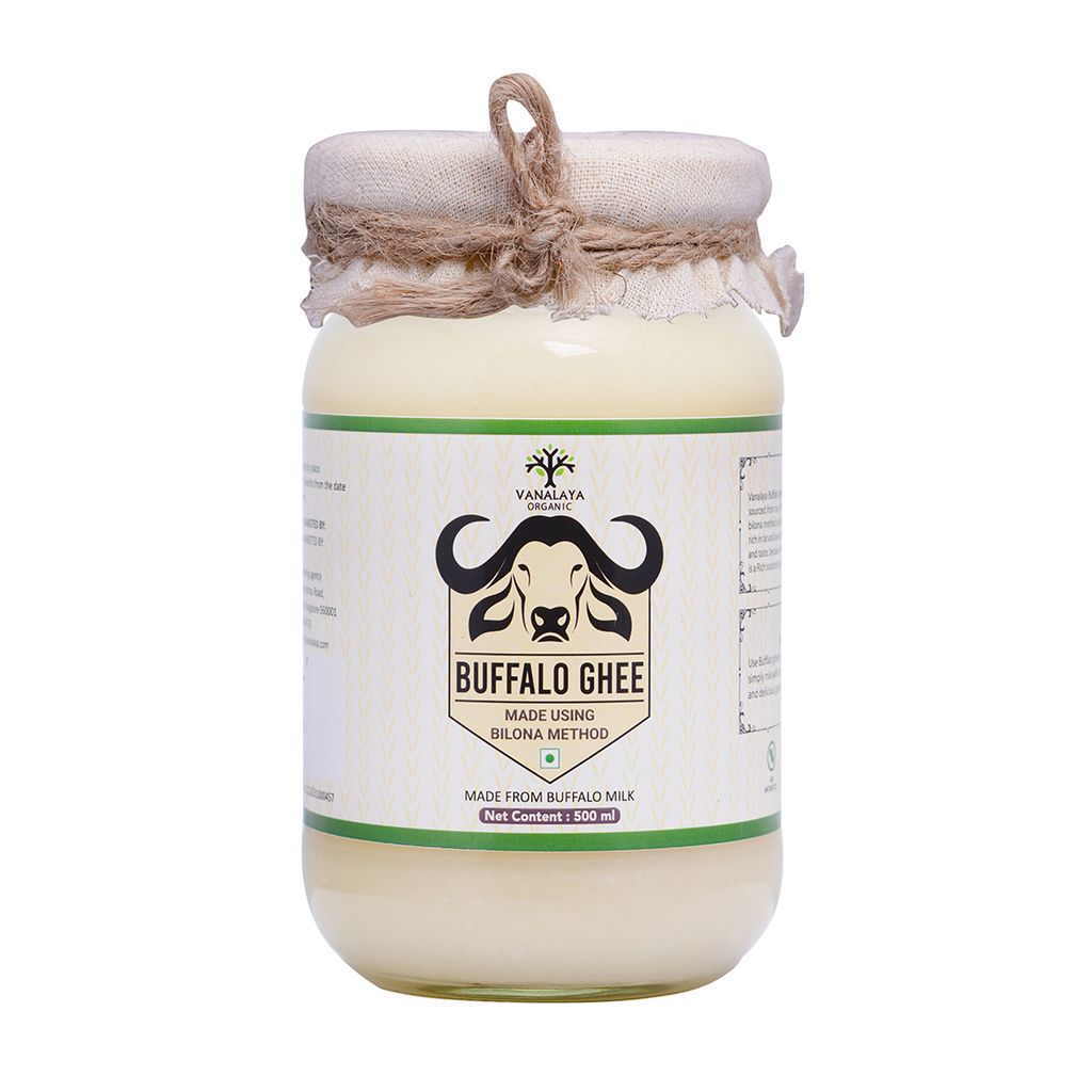 Buffalo Ghee Made from Murrah Buffalo Milk by Bilona Method 500 gms