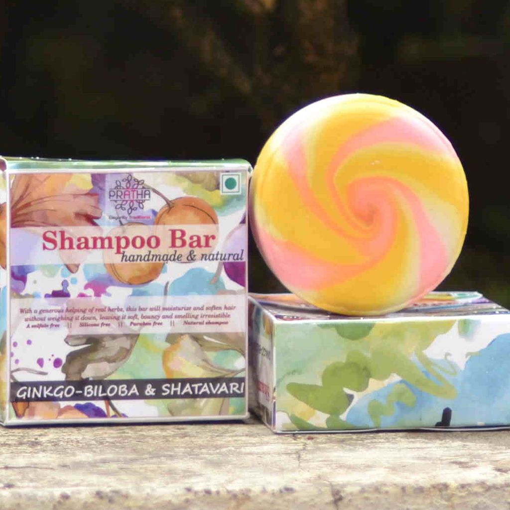 Ginkgo Biloba Shatavari Shampoo bar for Anti Hair loss 80 gms