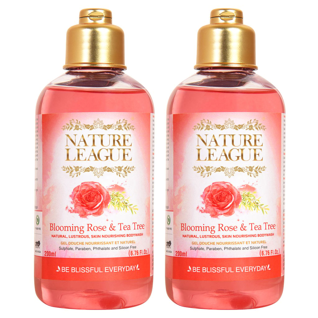 BLOOMING ROSE & TEA TREE Body wash 200 ml (Pack of 2)