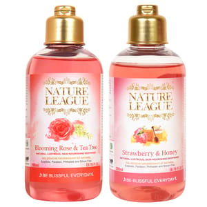 STRAWBERRY & HONEY with BLOOMING ROSE & TEA TREE Body wash 200 ml