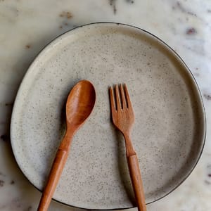 Handmade Natural Wooden Spoon and Fork (Set of 2)