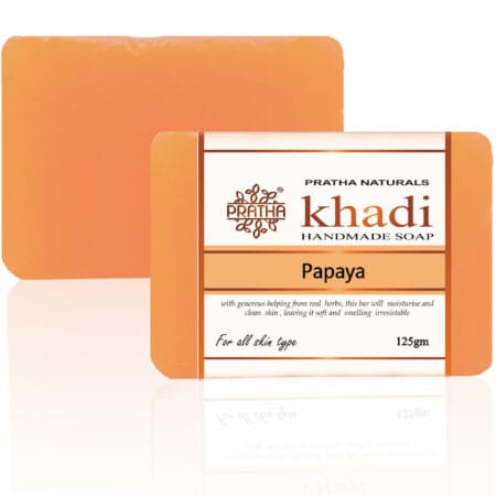 Papaya Khadi Handmade Soap 125 gms (Pack of 2)