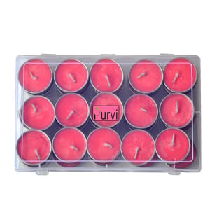 Pure Soy Wax Scented Pink Tea light Candle (Pack of 30)
