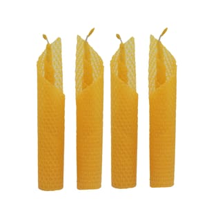 Pure Beeswax Moonlight Candles, Yellow (Pack of 4)