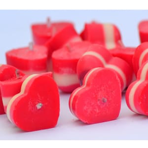 Rose Heart Shaped Scented Tea light Candle (Pack of 30)