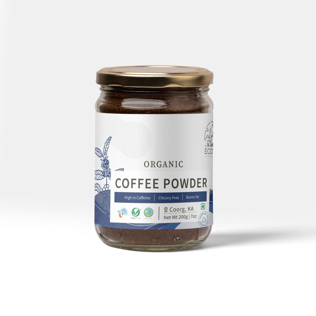 Organic Black Coffee Powder (jar) - 200 g