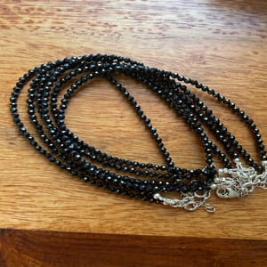High Quality faceted tourmaline silver anklet