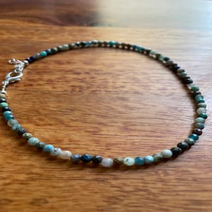 Faceted Turquoise anklet