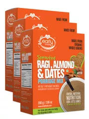 Organic Sprouted Ragi Almond & Date Porridge Mix 200 gms (Pack of 3)