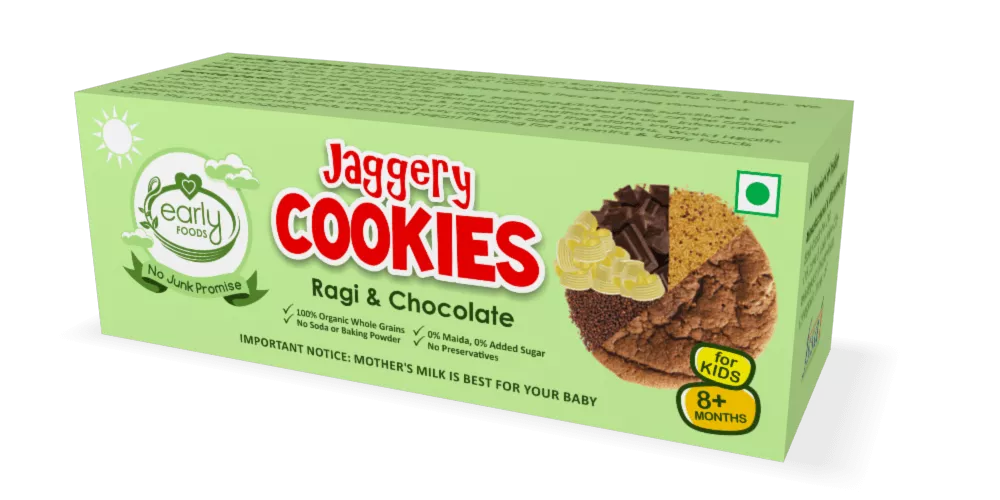 Organic Ragi and Choco Jaggery Cookies - 150 gms