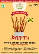 Organic Whole Wheat Ajwain Jaggery Teething Sticks - 150 gms