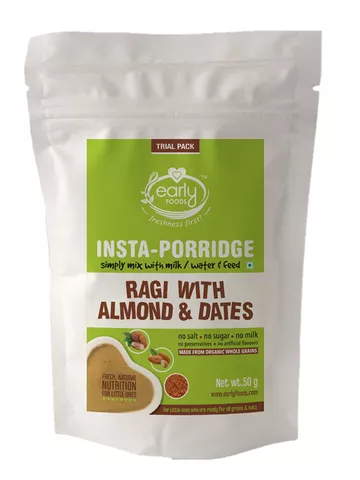 Instant Ragi, Almond & Date Porridge Mix - 50 gms (Pack of 2)