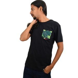 Black Coffee Printed Pocket Eco-Friendly Men's T-shirt
