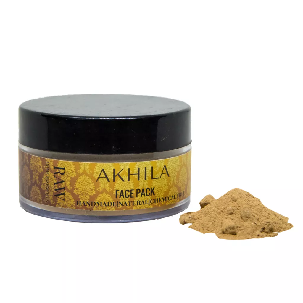 Akhila Face Pack for Acne & Glowing Skin with Sandalwood, Saffron and Anantmool - 100 gms