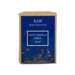 Oats Vanilla Shea Butter Soap - Moisturising and Exfoliating Handmade soap, Paraben, SLS Free, 75 gms