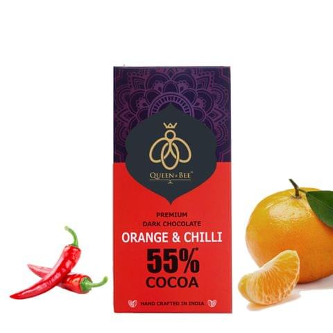 55% Orange Chilli Dark Chocolate - 80 gms