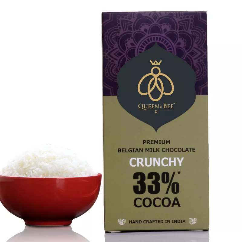 33% Crunchy Belgian Milk Chocolate - 80 gms