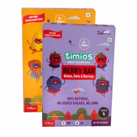 Energy Bar Mix Flavours with Berry Bar And Nutty Bar  - Pack of 2