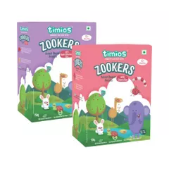 Zookers Mix Flavours with Apple & Blueberry And Cherry Bits  - Pack of 2