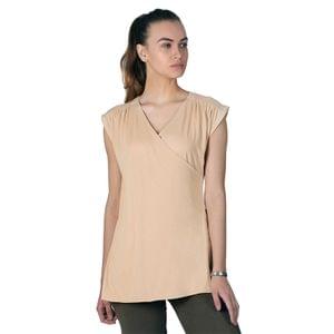 Mayur Wrap Front Beige Short Top