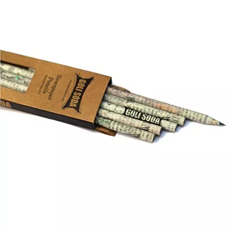 Upcycled Plain Newspaper Pencils - Set of 20