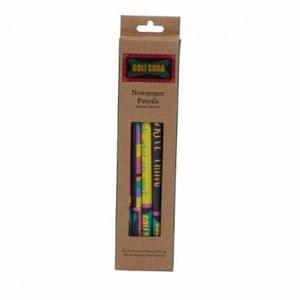Upcycled Multicolor Newspaper Pencils - Set of 5